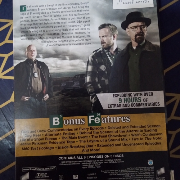 Breaking Bad the Final Season DVD Set Good Used Condition With Bonus Features - Picture 2 of 7